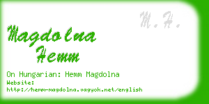 magdolna hemm business card